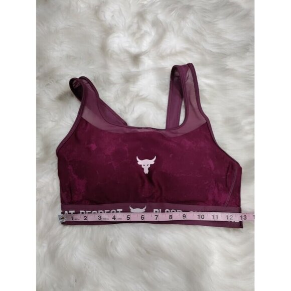 Under Armour Womens Project Rock Sports Bra Purple Tie Dye V Back L - Picture 6 of 6